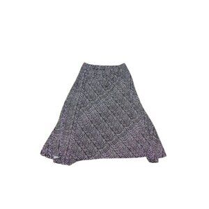 Chico's Size M Medium (1) Black White Slinky Stretchy Skirt